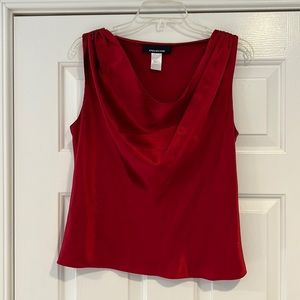 Women’s Jones New York Silk sleeveless dressy blouse. Size 12. Holiday red!
